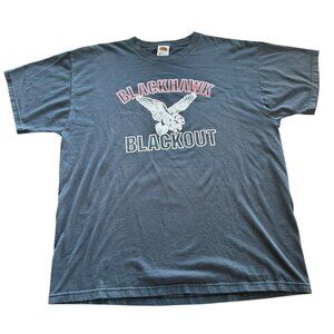 Vintage Blackhawk Blackout Sheridan Eagle Double Sided Tee XL